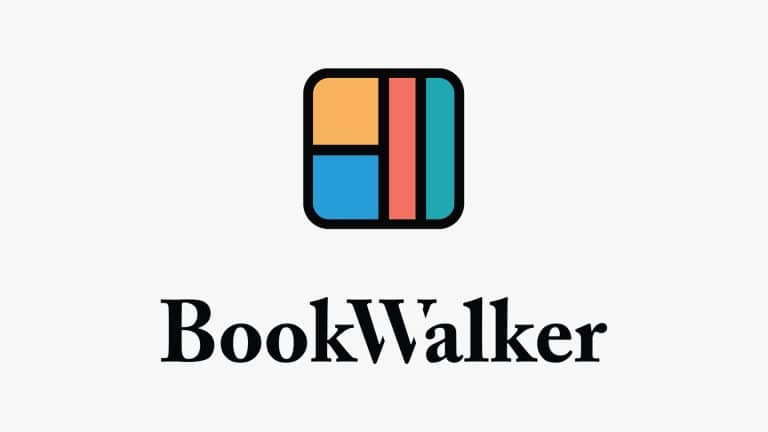 bookwalker | The Outerhaven BookWalker logo: a rounded-square icon with orange, blue, coral, and teal blocks beside the 'BookWalker' wordmark in black serif font