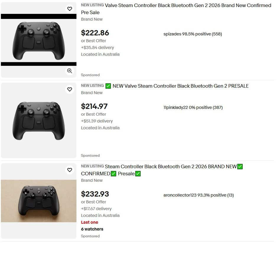 steam controller on eBay | The Outerhaven steam controller on eBay