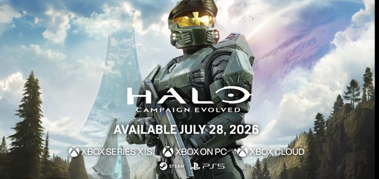 HKOh2IxakAAi7Ss | The Outerhaven Promotional banner for Halo: Campaign Evolved featuring a Spartan in armor with release date July 28, 2026.