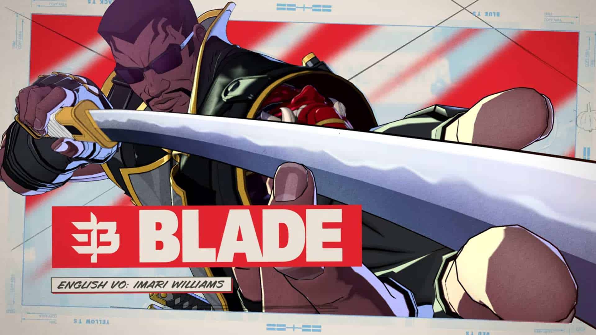 Marvel Tōkon_ Fighting Souls - Samurai Outriders Trailer _ PS5 PC Games 0-40 screenshot | The Outerhaven Comic-style cover featuring a muscular character gripping a large sword, with bold red 'BLADE' lettering in the foreground.