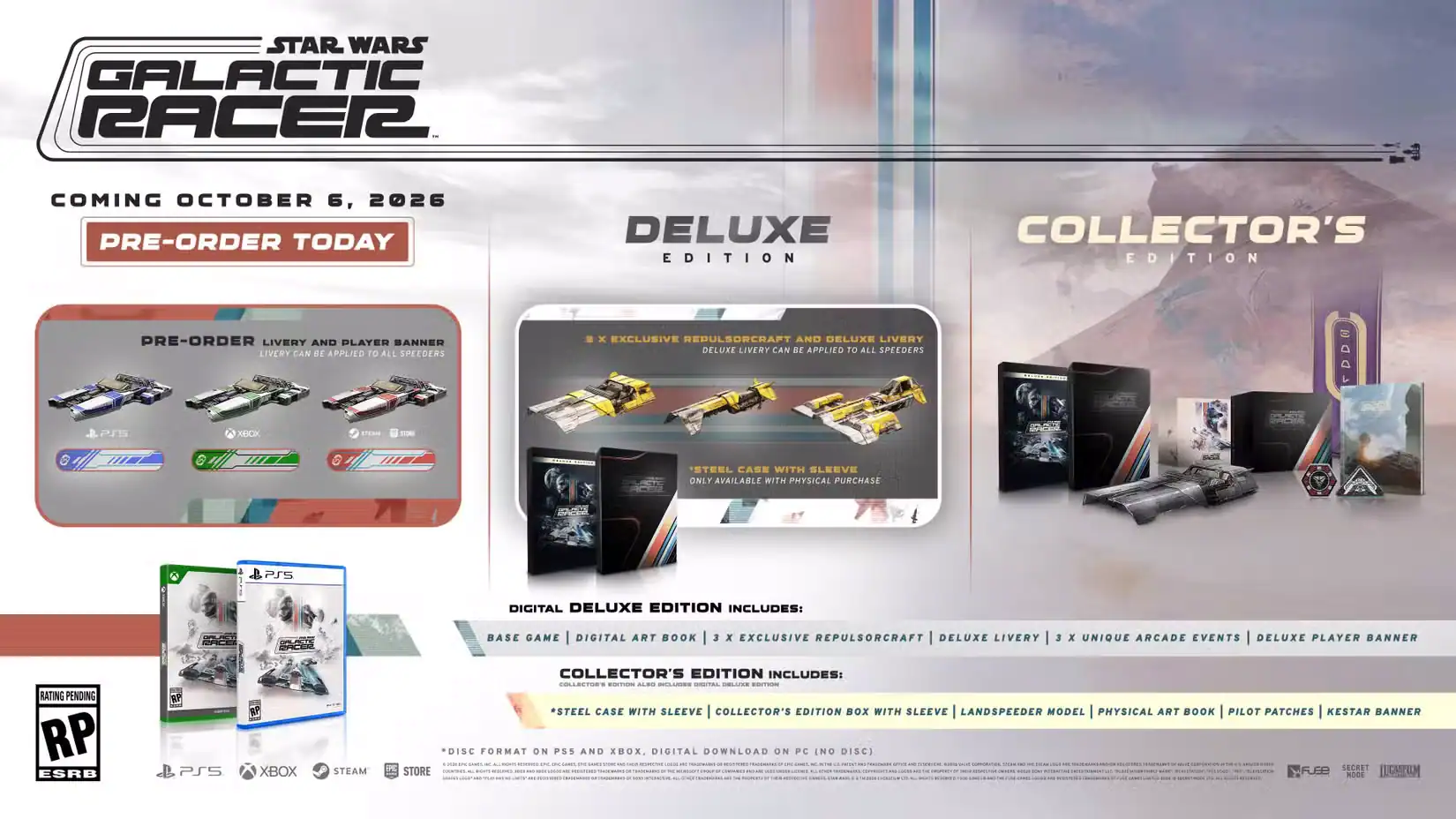 Star Wars Galactic Racer Editions | The Outerhaven Star Wars Galactic Racer Editions