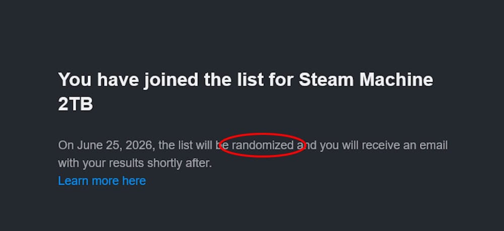 Steam Machine purchasing randomized | The Outerhaven Steam Machine purchasing randomized