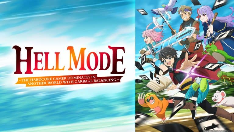 hell mode | The Outerhaven Banner for the game Hell Mode showing a blue gradient left with the title 'HELL MODE' and a heroic group charging rightward with swords and magic.