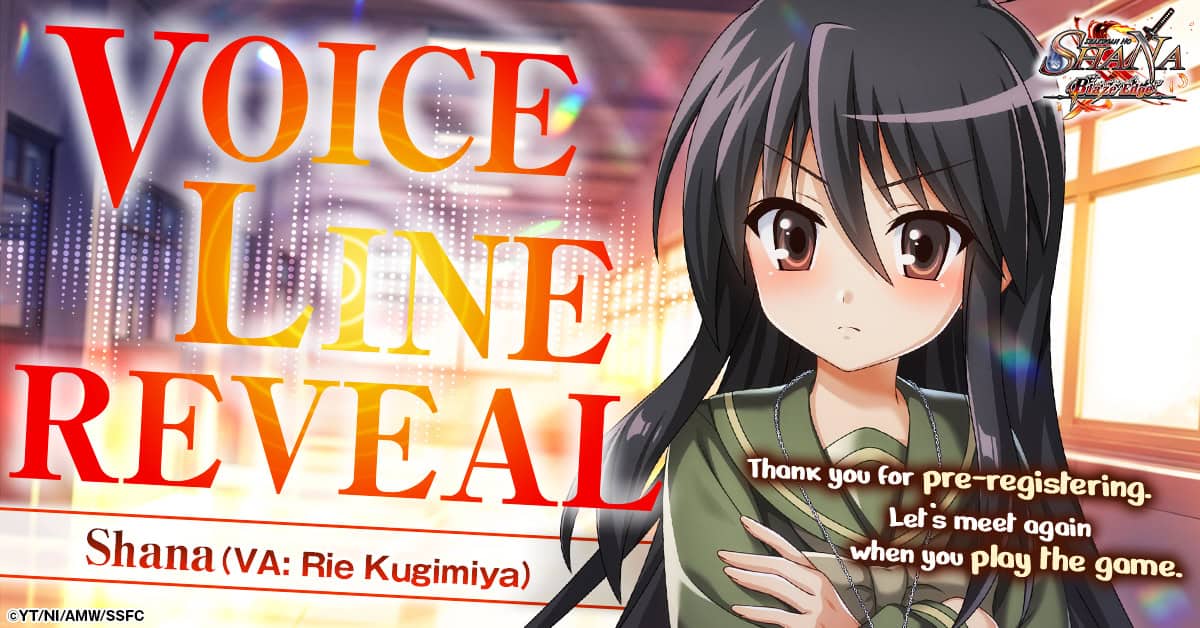shakugan_en_ra057_1200-628 | The Outerhaven Anime girl with long black hair on a bright banner reading 'Voice Line Reveal'.