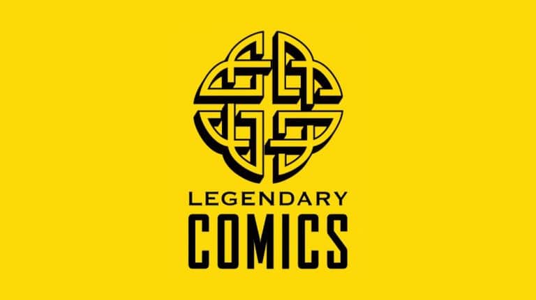 Legendary Comics | The Outerhaven Legendary Comics logo: black circular knot emblem above the words LEGENDARY COMICS on a yellow background.
