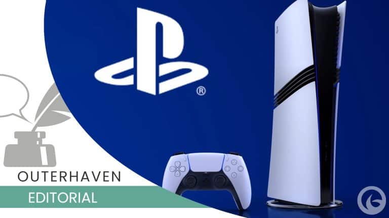 PS5 pro editorial | The Outerhaven Editorial template with a picture of a PlayStation 5 Pro