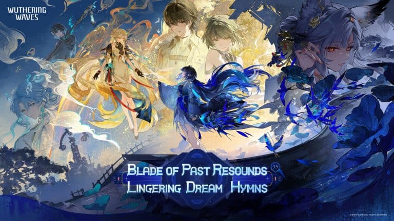 Version 35 KV wuthering waves | The Outerhaven Wuthering Waves key art for version 3.5 titled "Blade of Past Resounds, Lingering Dream Hymns"