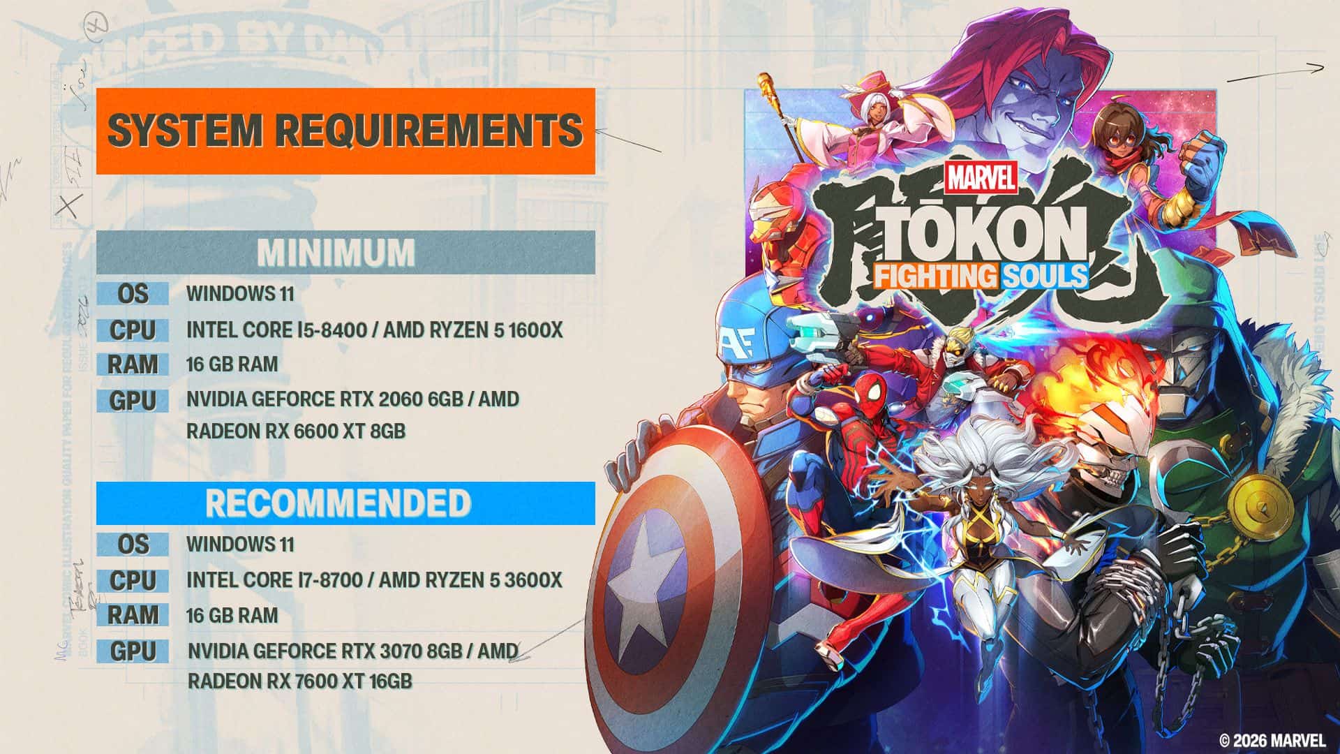 Marvel Tokon Fighting Souls PC System Specs revealed | The Outerhaven Marvel Tokon Fighting Souls PC System Specs revealed