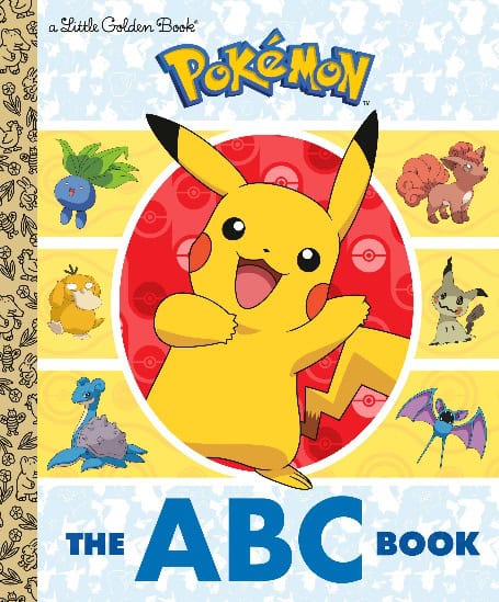 Pokemon | The Outerhaven Cover of a Little Golden Book titled The ABC Book, featuring Pikachu center and various Pokemon around it in a bright, playful design.