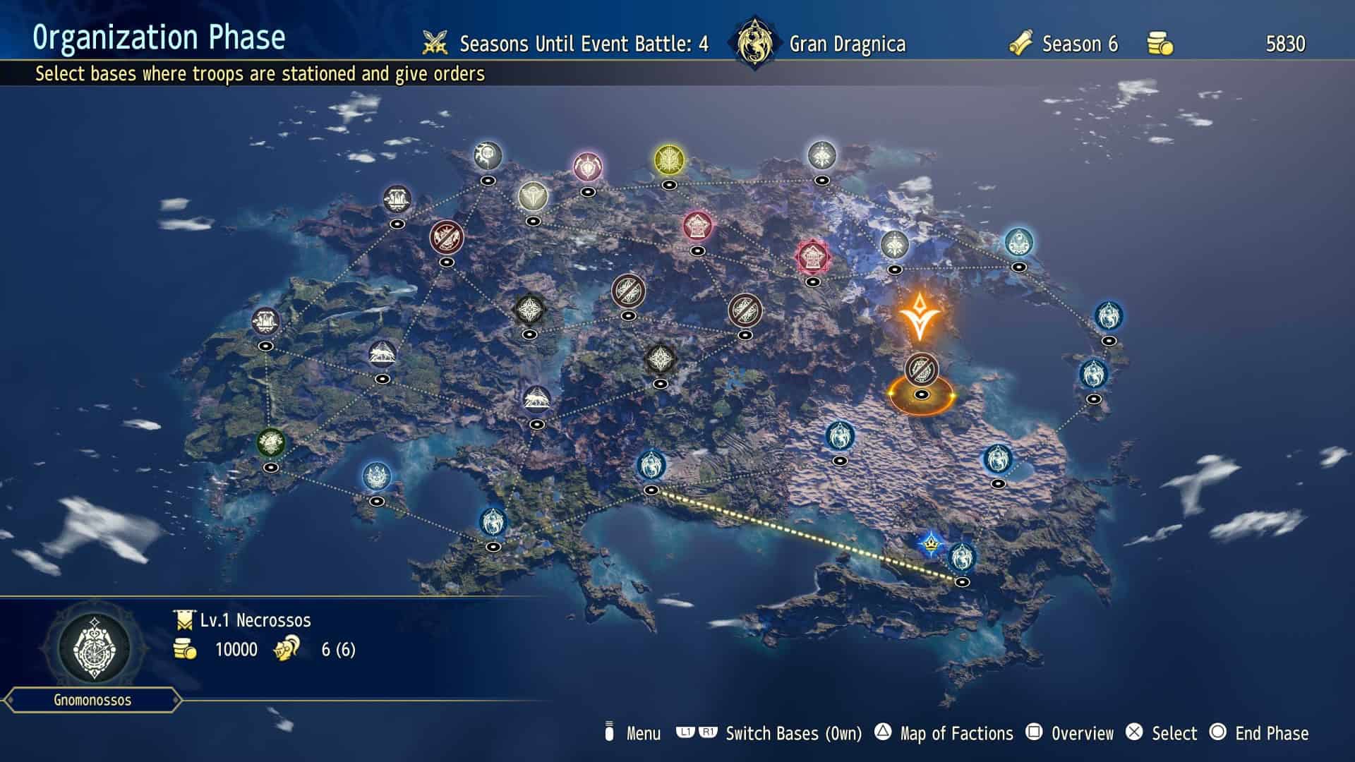 brigandine abyss organization phase | The Outerhaven Gameplay screenshot of the organization phase in BRIGANDINE ABYSS