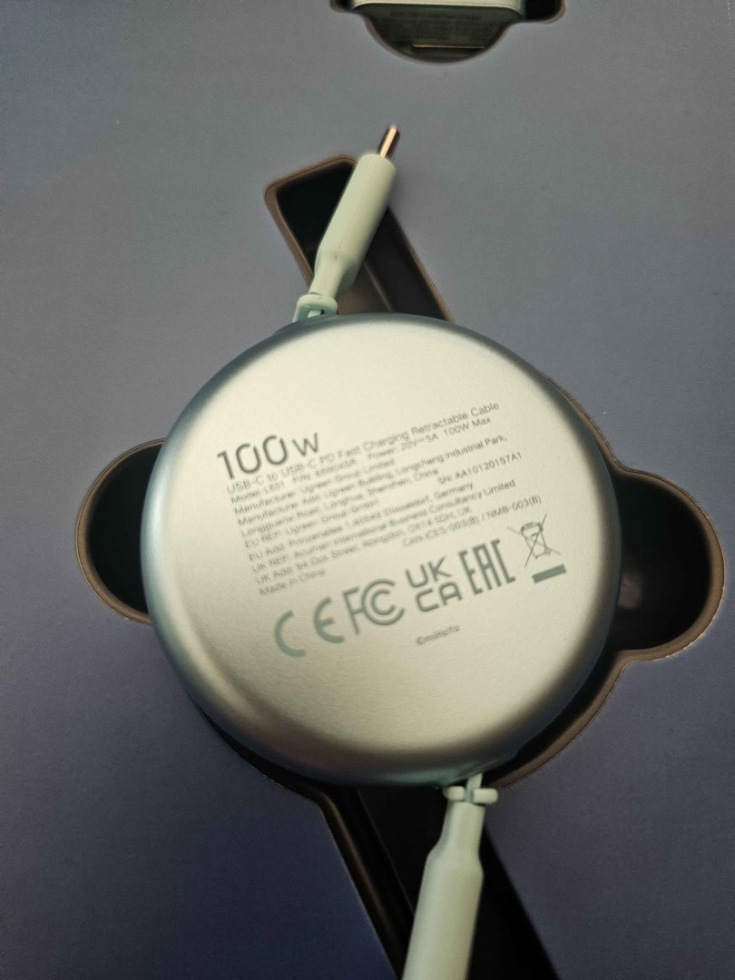 honkai retractable cord back | The Outerhaven Back picture of the retractable USB-C cord from the Honkai: Star Rail X UGREEN Gift Set