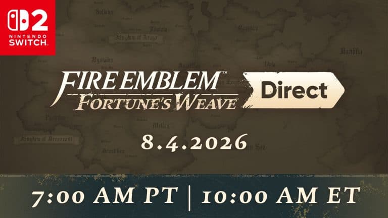 Key art for the Fire Emblem: Fortune's Weave Nintendo Direct