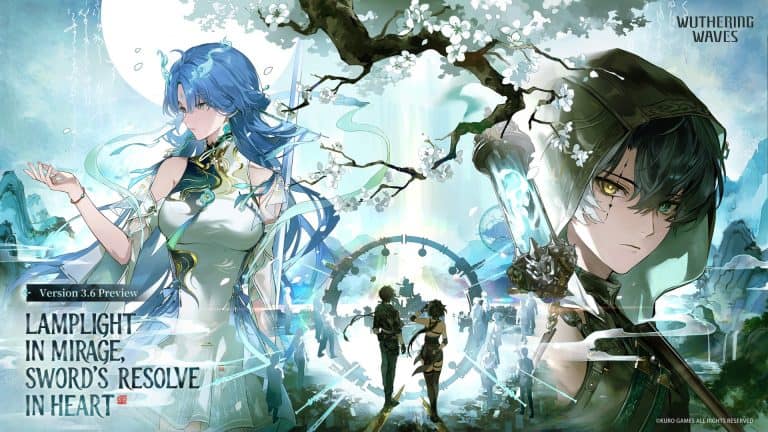 wuthering waves 3 6 | The Outerhaven Key art for Wuthering Waves update version 3.6 "Lamplight in Mirage, Sword's Resolve in Heart."