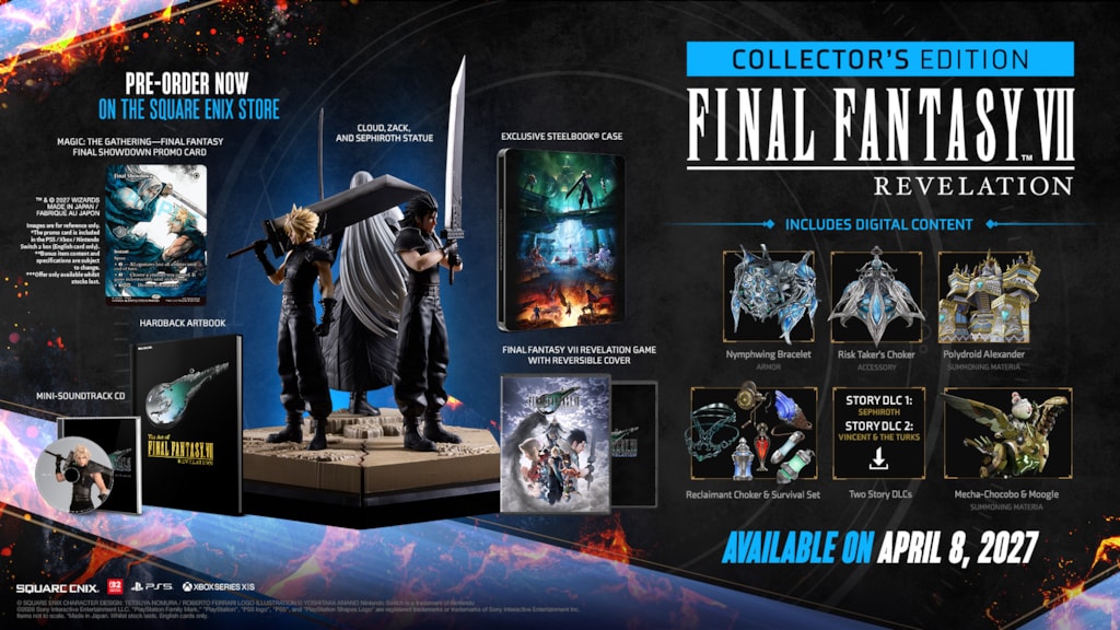FFVIIR_CE_Beauty-Shot HighRes | The Outerhaven Final Fantasy VII Revelation Collector's Edition
