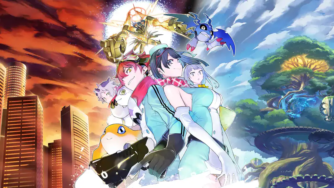 8287fd77f58715988cf7f14f6f7bc47824cc4950 | The Outerhaven Key art for Digimon Story Time Stranger