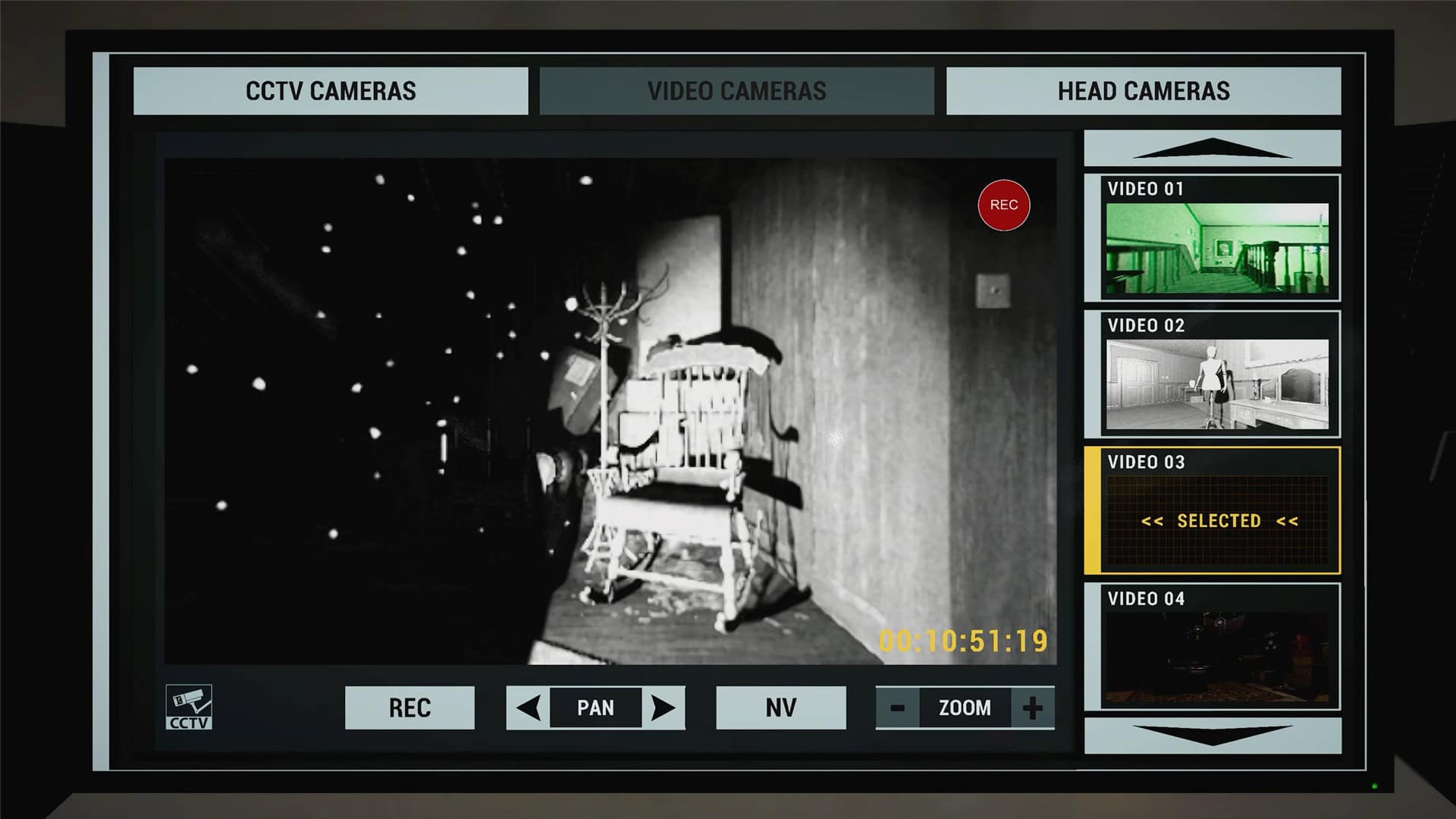 Chronicle screen 2 | The Outerhaven Camcorder screen from the Truck in Phasmophobia