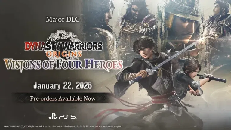 Key art for Dynasty Warriors: Origins DLC Visions of Four Heroes