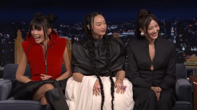 EJAE, Audrey Nuna & Rei Ami from KPop Demon Hunters Get Surprised with Platinum Record for Golden