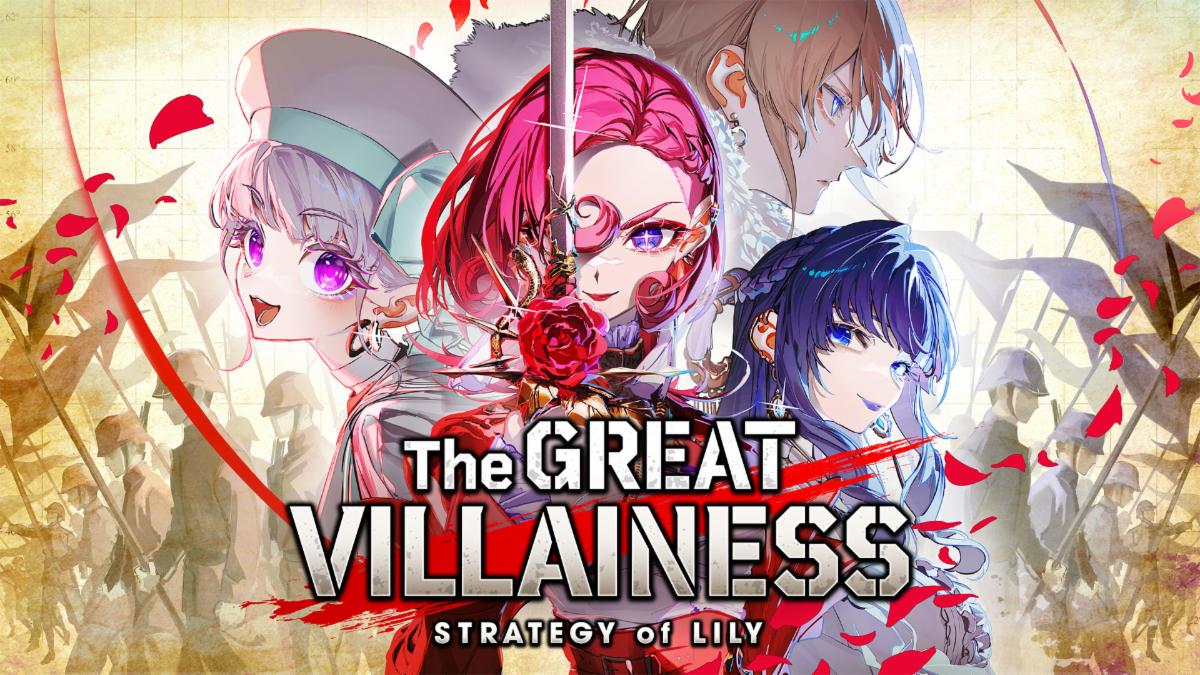 The Great Villainess: Strategy of Lily key art with Scarlet behind the main text