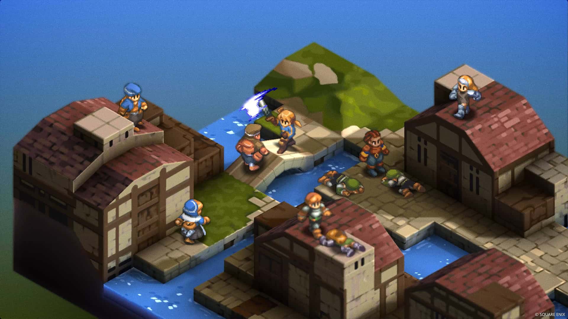 FFT_TIC_Mediakit_08 | The Outerhaven Early battle screenshot of Final Fantasy Tactics - The Ivalice Chronicles