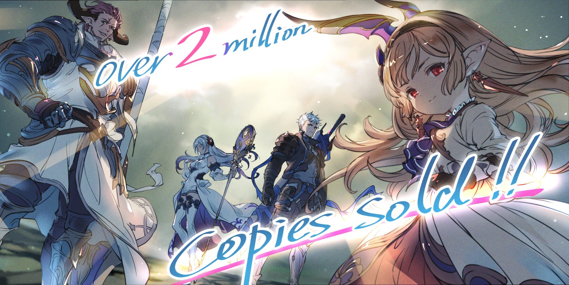 Guv5th3WsAAsfBv | The Outerhaven Granblue Fantasy: Relink art piece celebrating two million copies sold