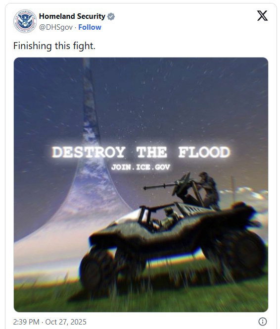 Homeland Security being embarrassing in Halo