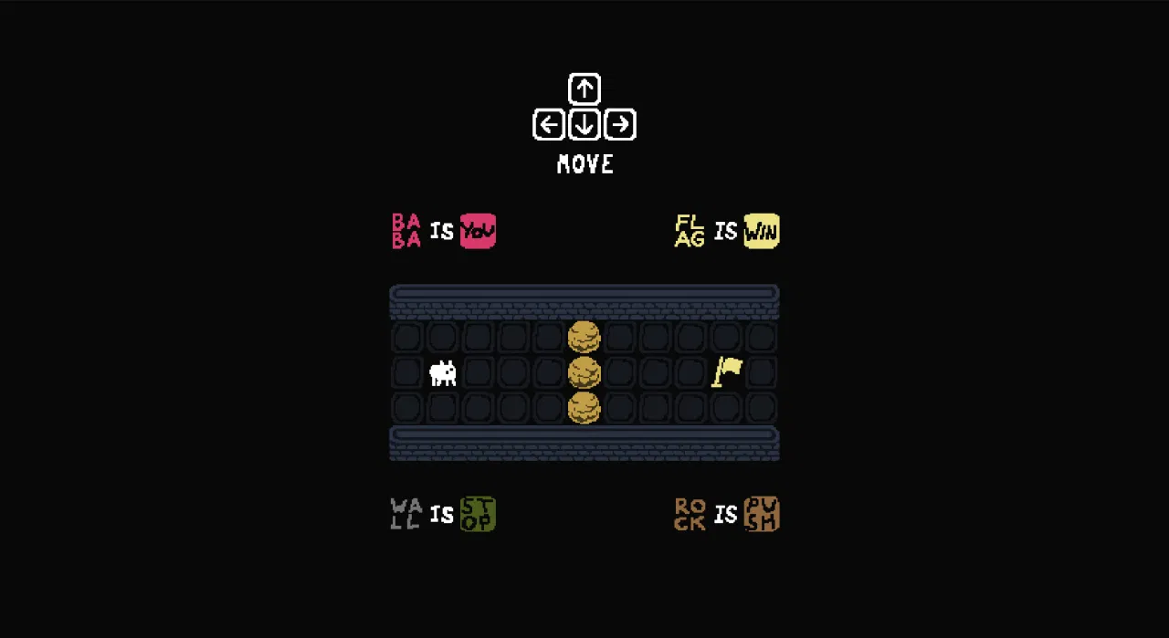 An introductory level of Baba Is You