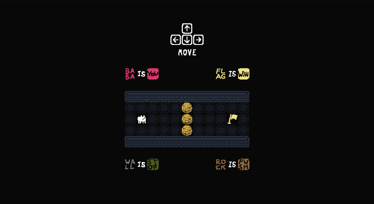 Island-00_Baba_Is_You | The Outerhaven An introductory level of Baba Is You