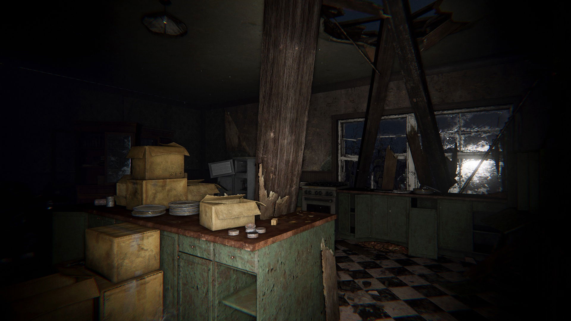 Grafton farmhouse Kitchen in Phasmophobia