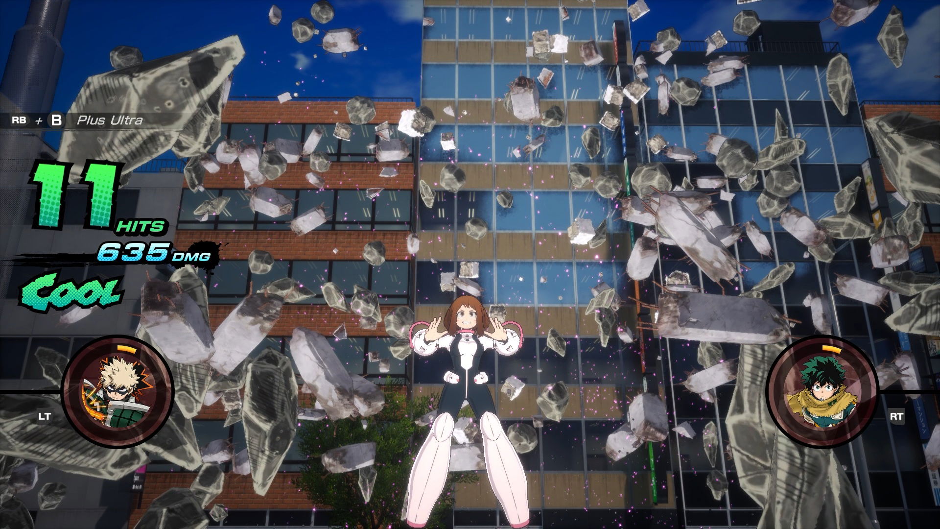 Ochaco Uraraka battle animation from My Hero Academia: All's Justice