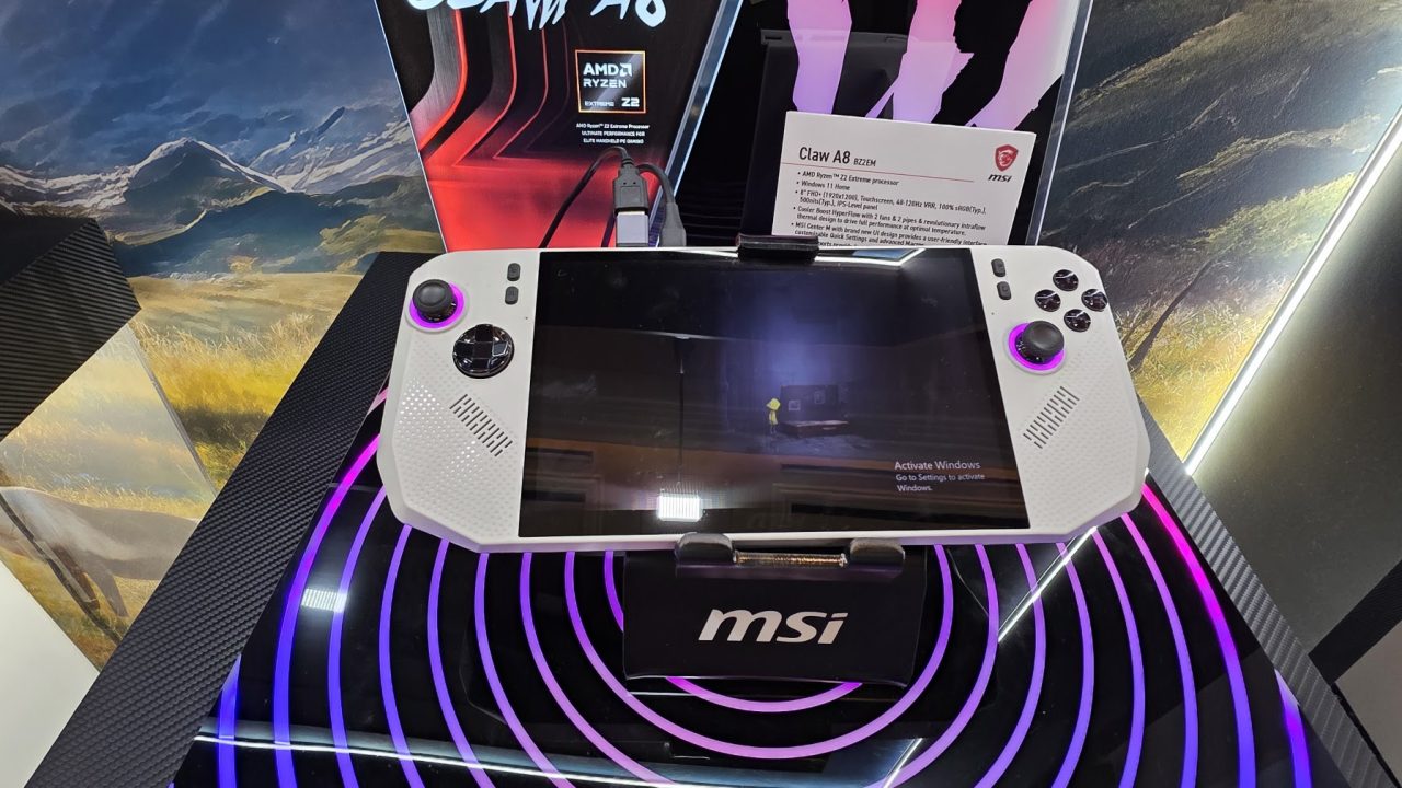 MSI Claw A8 at CES 2026 (White)