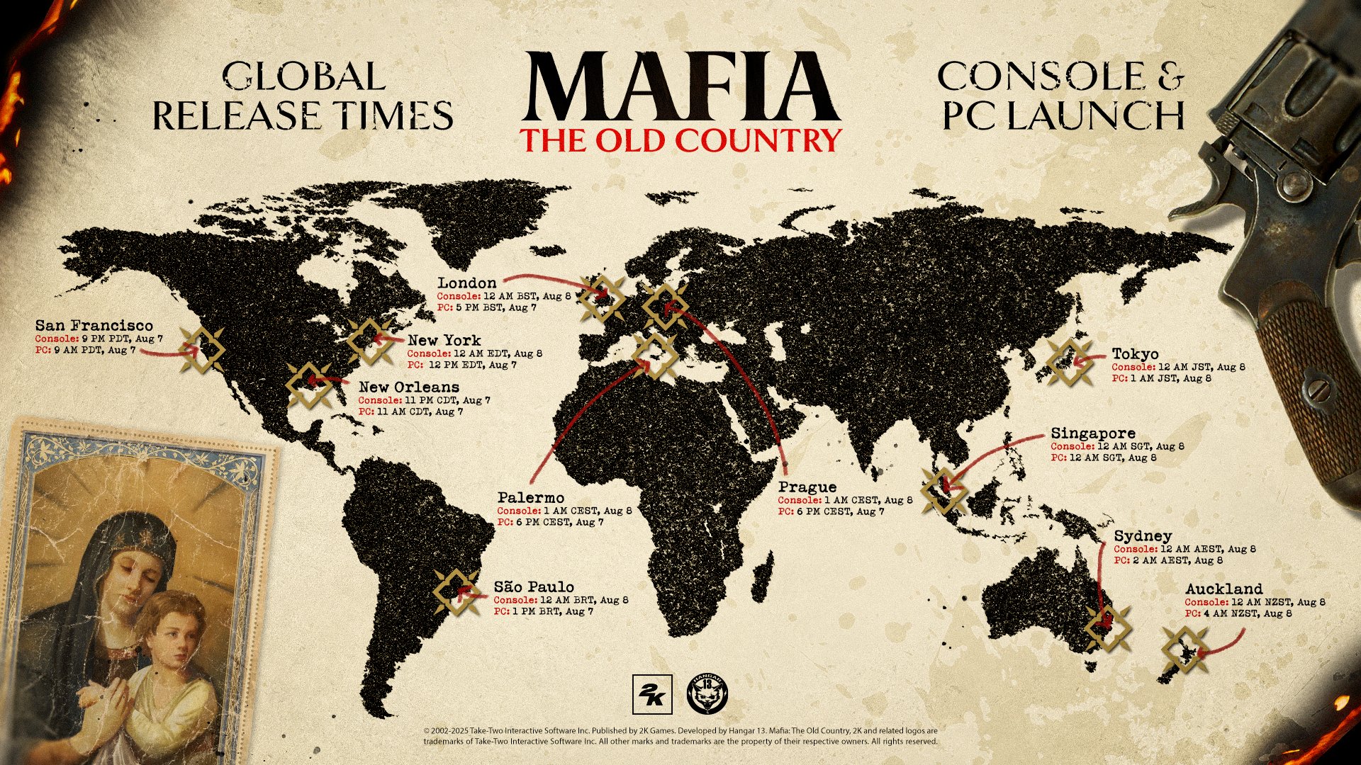 Mafia: The Old Country Launch Times