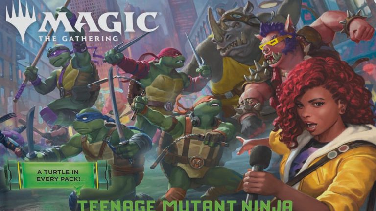 Magic the gathering and Teenage Mutant Ninja Turtles Teamup Header Image