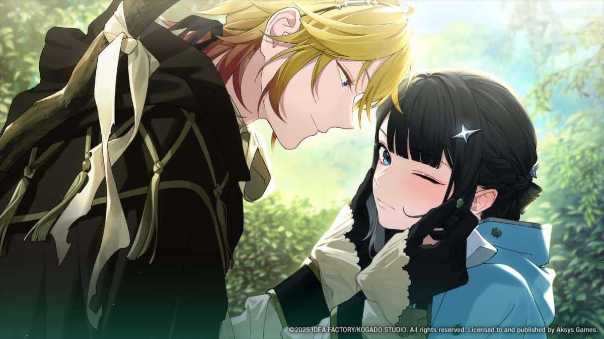 A screenshot of OVER REQUIEMZ, an otome game releasing in the West from Aksys games