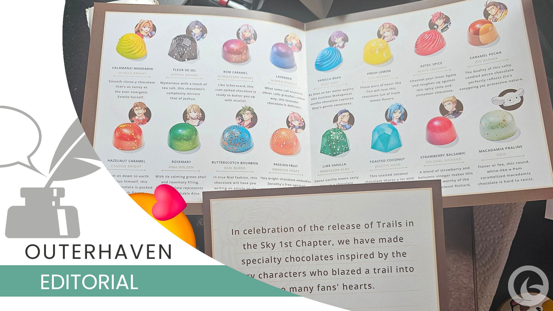 Orbal Confections editorial template for Trails in the sky First Chapter