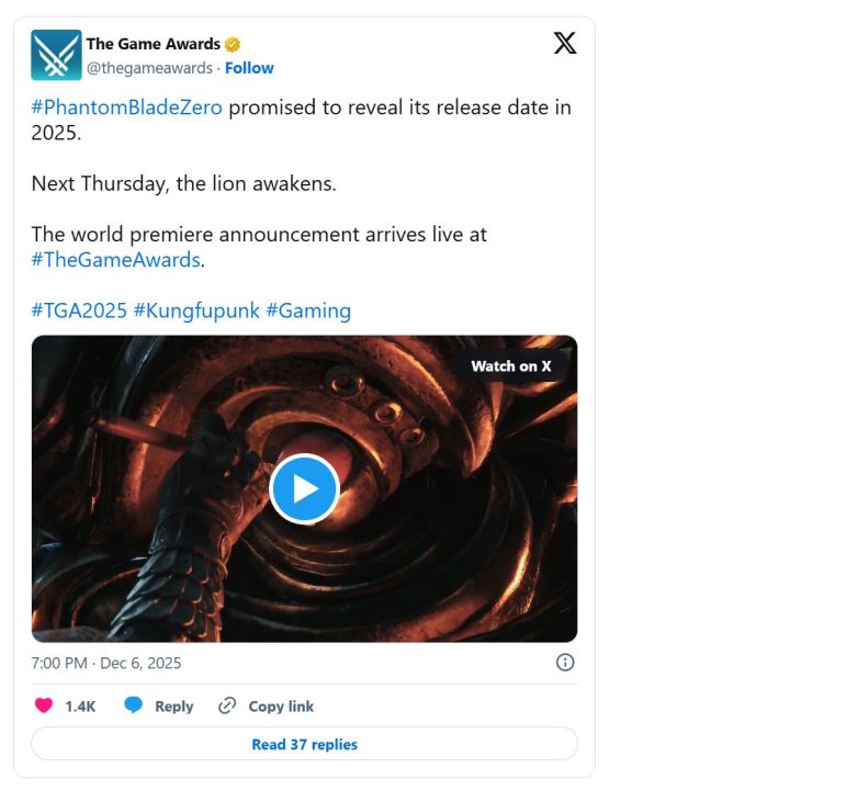 Phantom Blade Zero TGA 2025 Reveal
