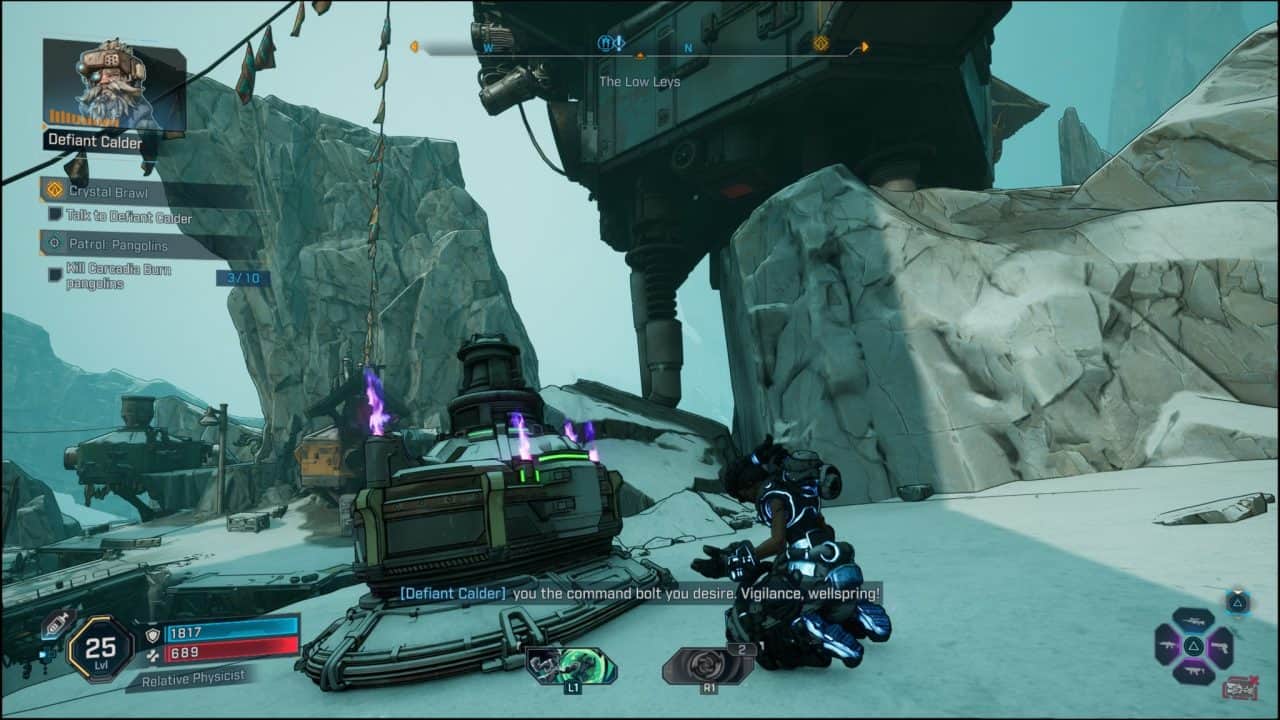 Pray to the Auger Shrine in Borderlands 4 | The Outerhaven Pray to the Auger Shrine in Borderlands 4 after finishing a main quest.