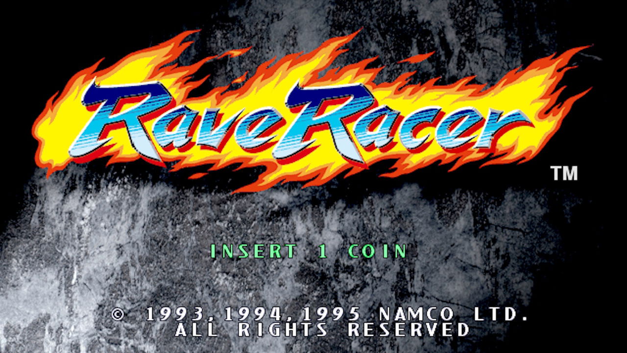 Rave Racer Title Screen