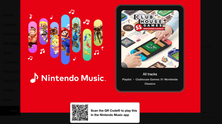 Clubhouse Games: 51 Worldwide Classics, Nintendo Music