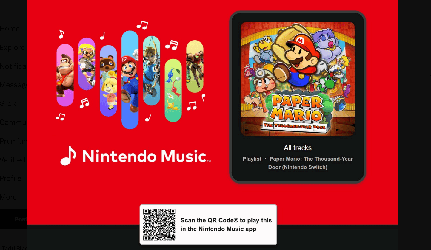 Paper Mario The Thousand Year Door, Nintendo Music