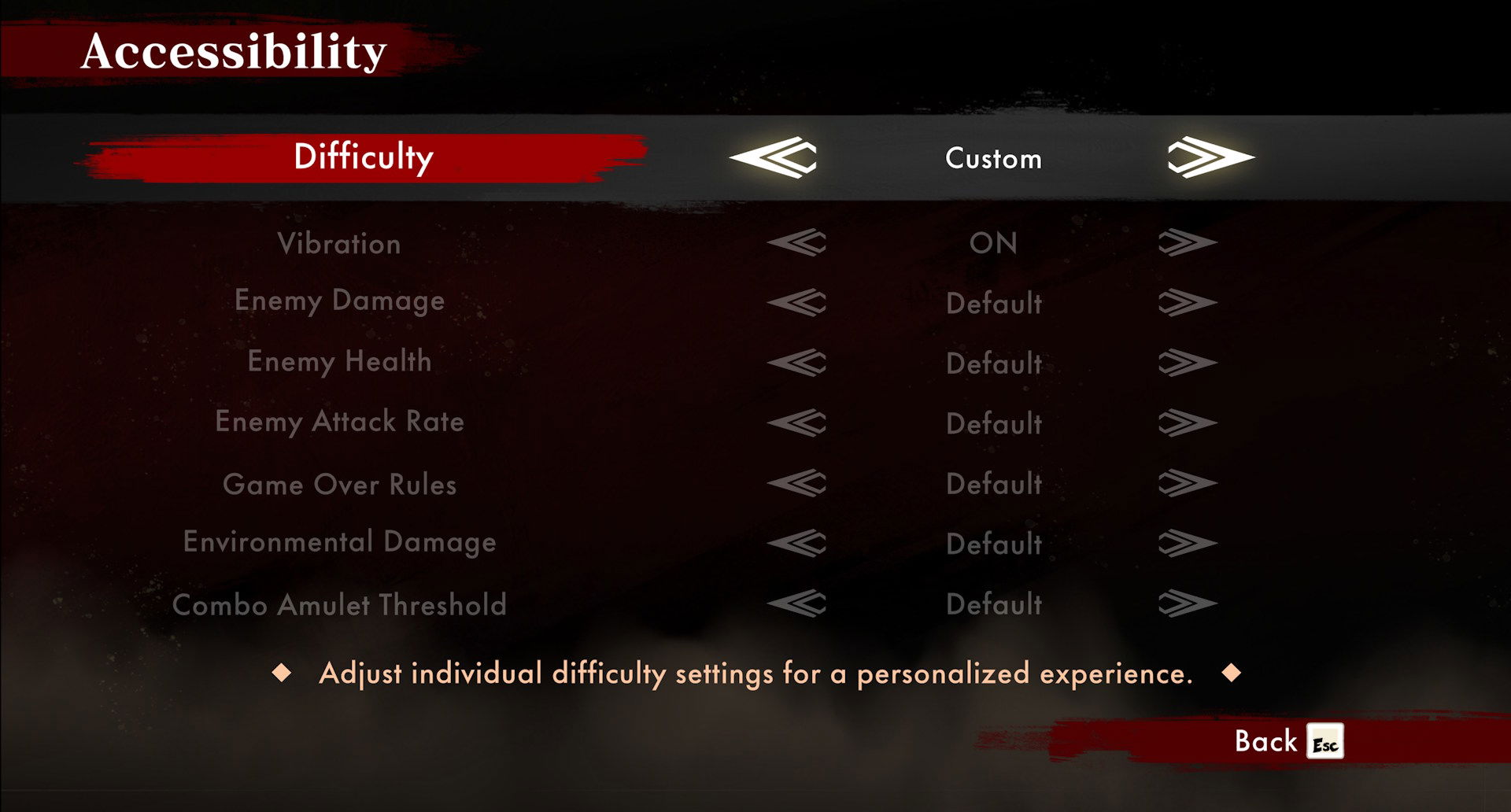 Shinobi Art of Vengeance Review - Accessibility Options