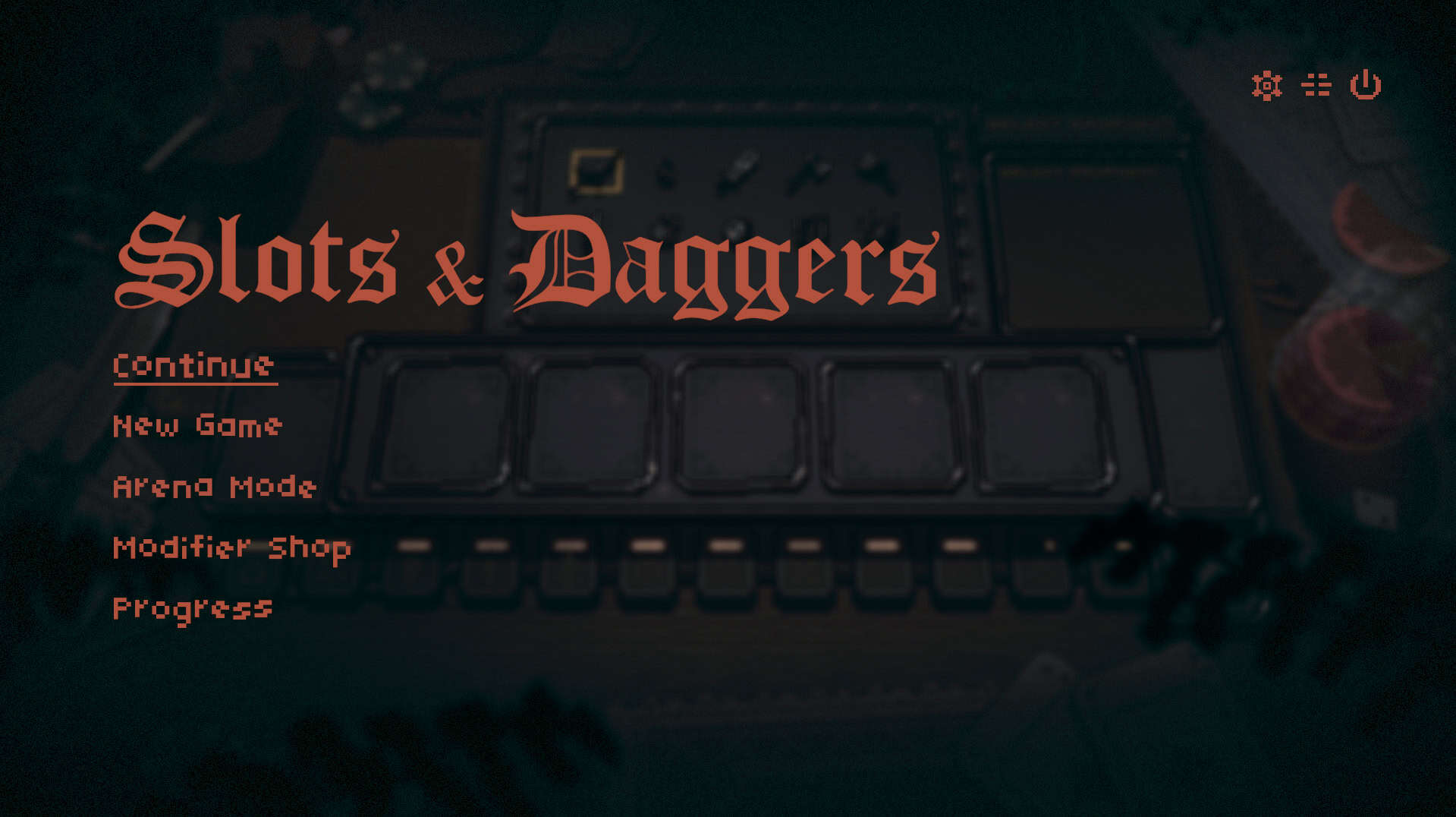 Slots and Daggers - Menu | The Outerhaven