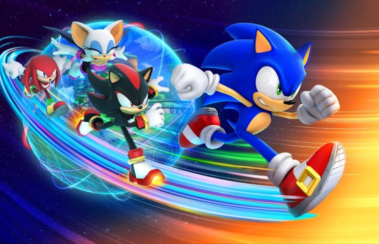Sonic The Hedgehog, Shadow the Hedgehog, Rogue the Bat, and Knuckles the Echidna Racing Around The World