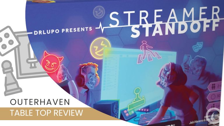 Board game review template for Streamer Standoff