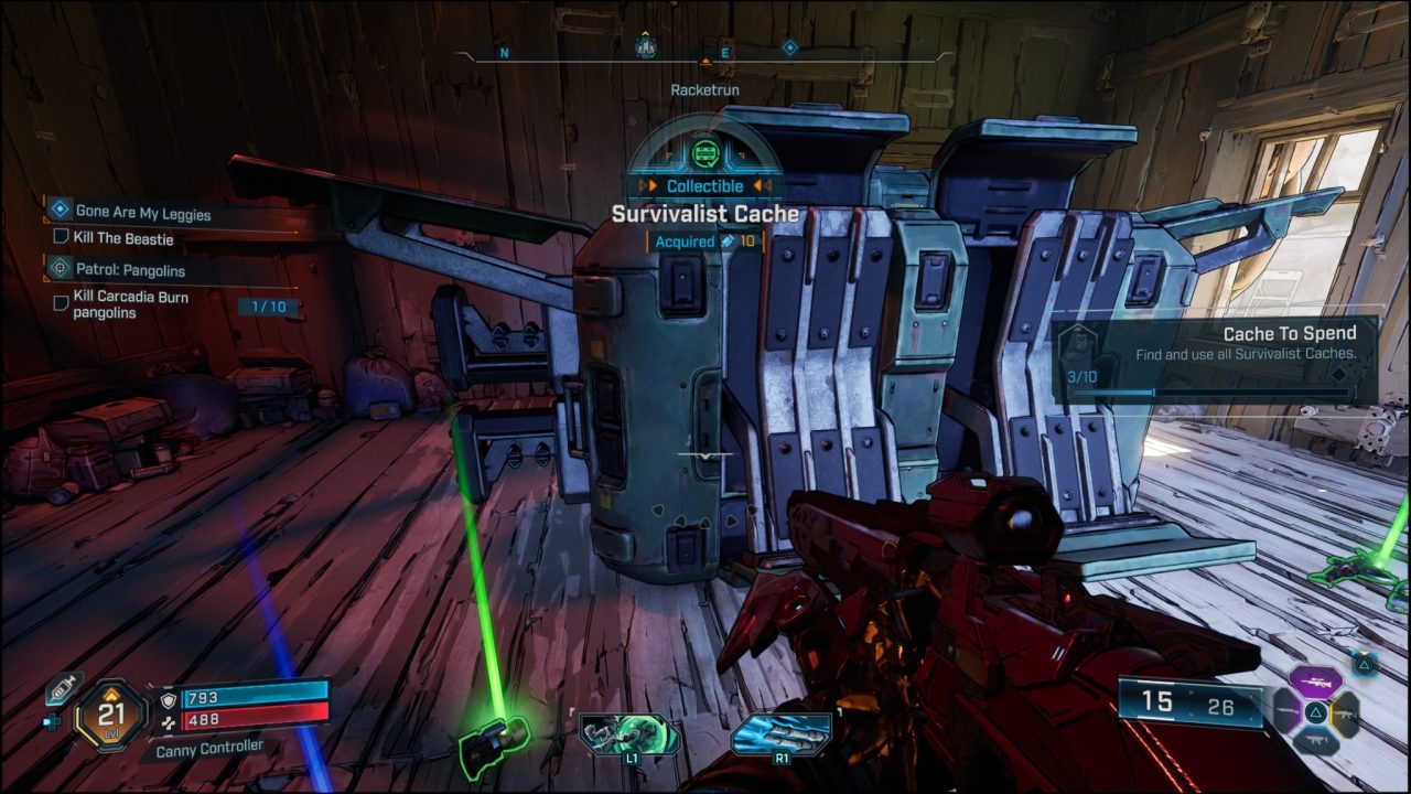 The Survivalist Cache in Borderlands 4 gives SDU Tokens and guns.