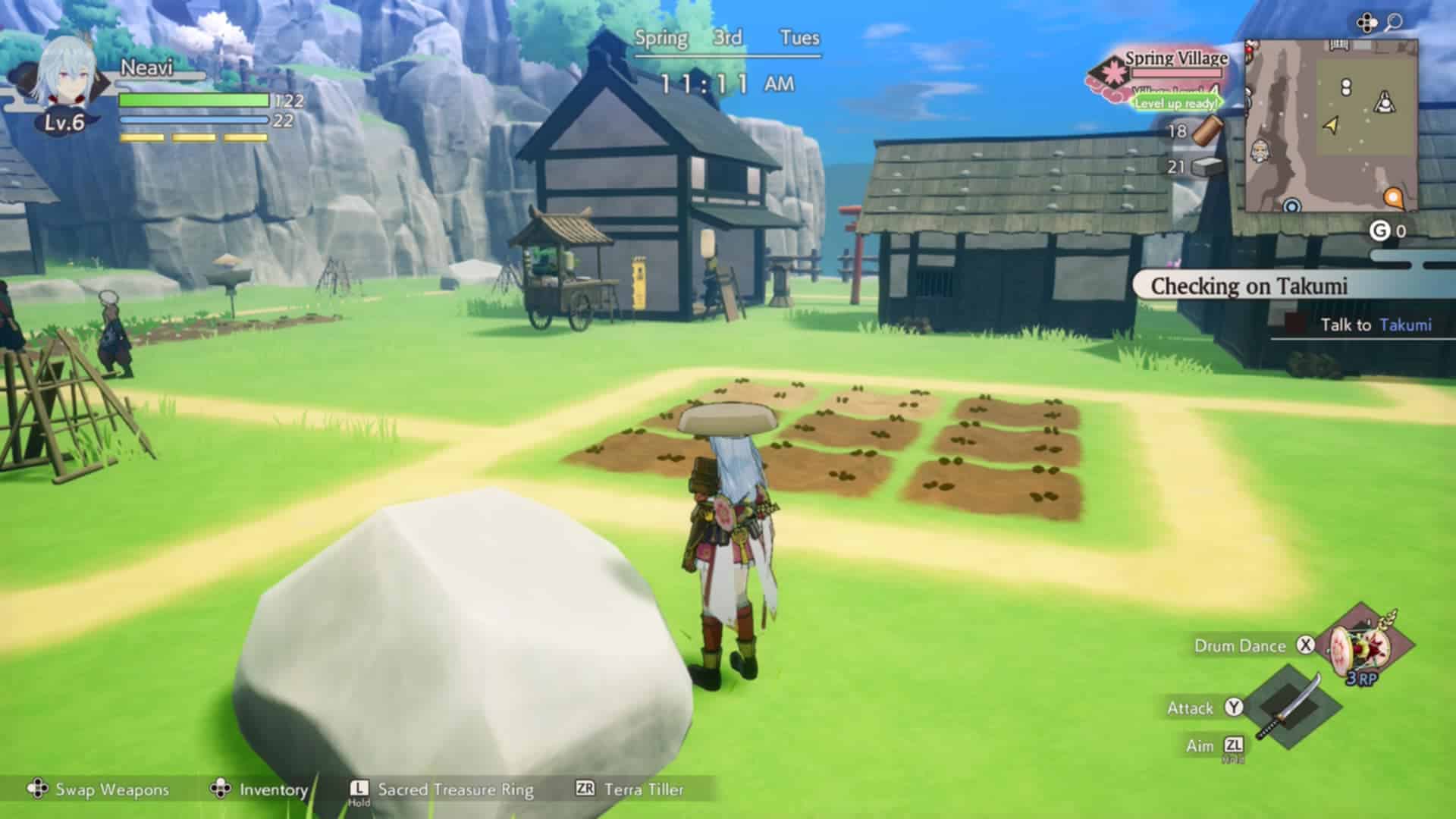 Untitled 10 Rune Factory Guardians of Azuma | The Outerhaven Walking screenshot in Spring Village in Rune Factory: Guardians of Azuma.