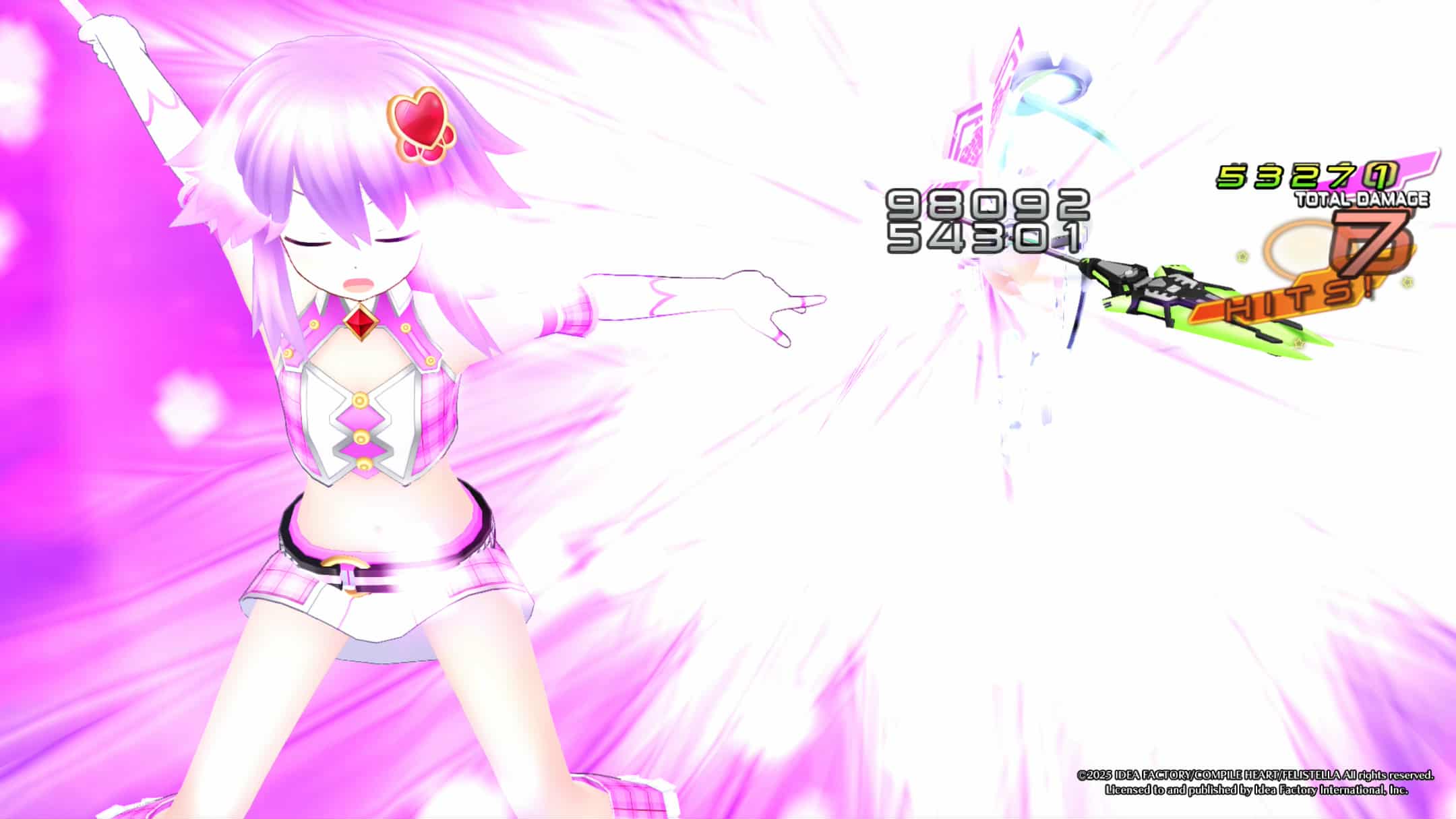 Neptune using a skill in Hyperdimension Neptunia Re;Birth 1 Plus