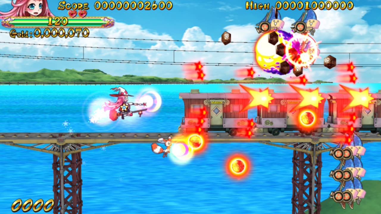 Gameplay screenshot of Yoko in story mode from Trouble Witches FINAL! Episode 01 Daughters of Amalgam