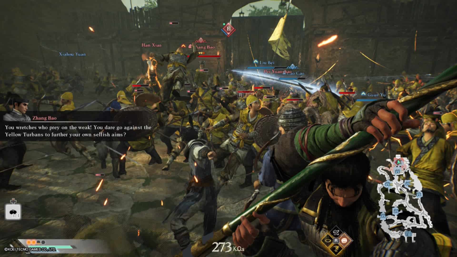 Dynasty Warriors origins battlefield | The Outerhaven Screenshot of Ziluan and Guan Yu on the battlefied in Dynasty Warriors: Origins on Nintendo Switch 2