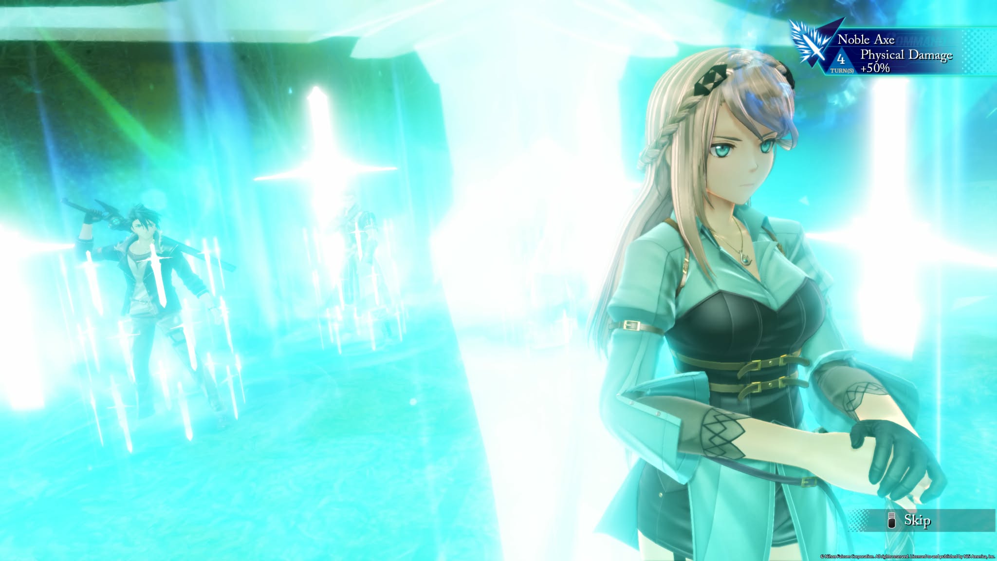 Combat screenshot with Elaine in The Legend of Heroes: Trails Beyond the Horizon